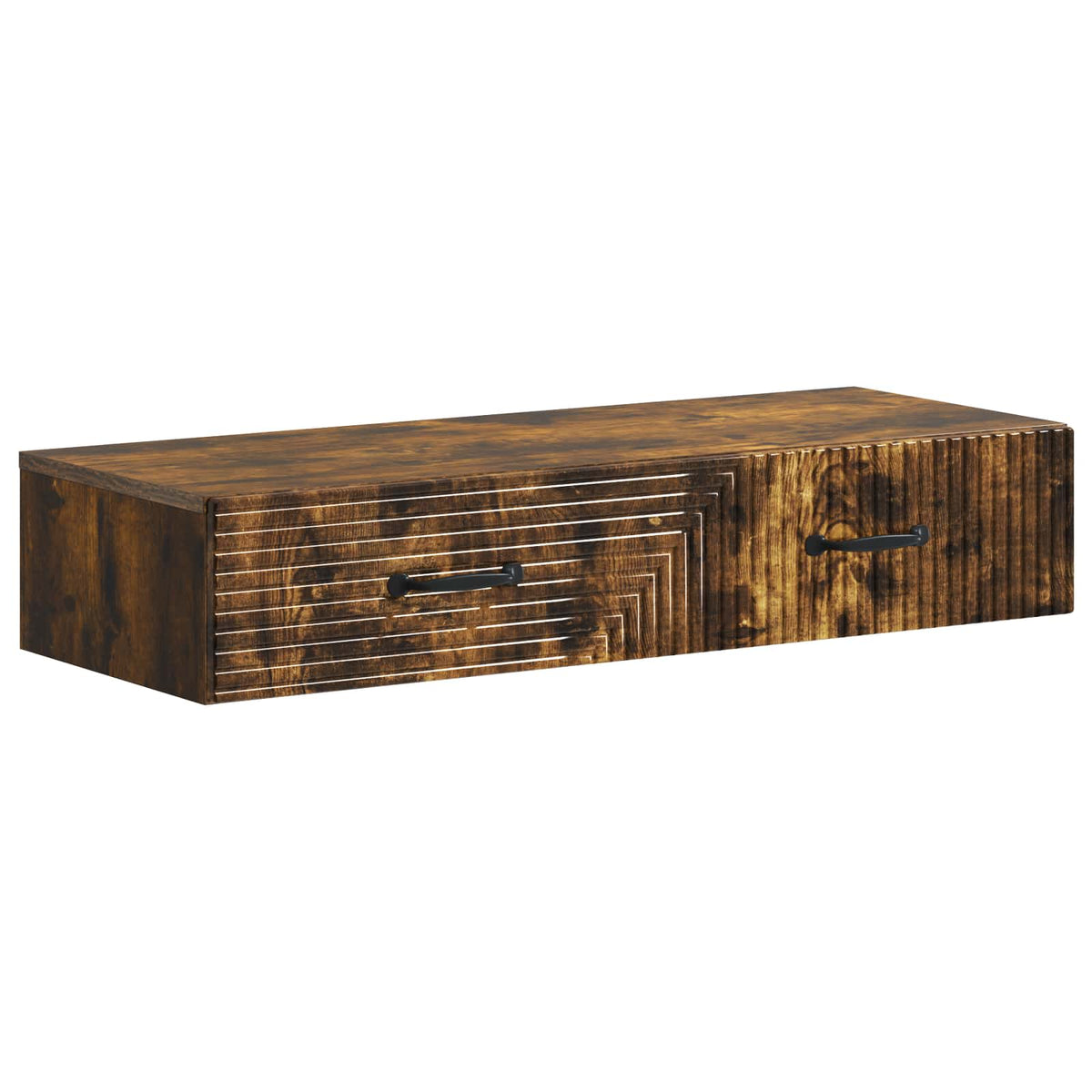 Væghængt Sideskab 87,5 x 34,5 x 17 cm Konstrueret træ Røget eg