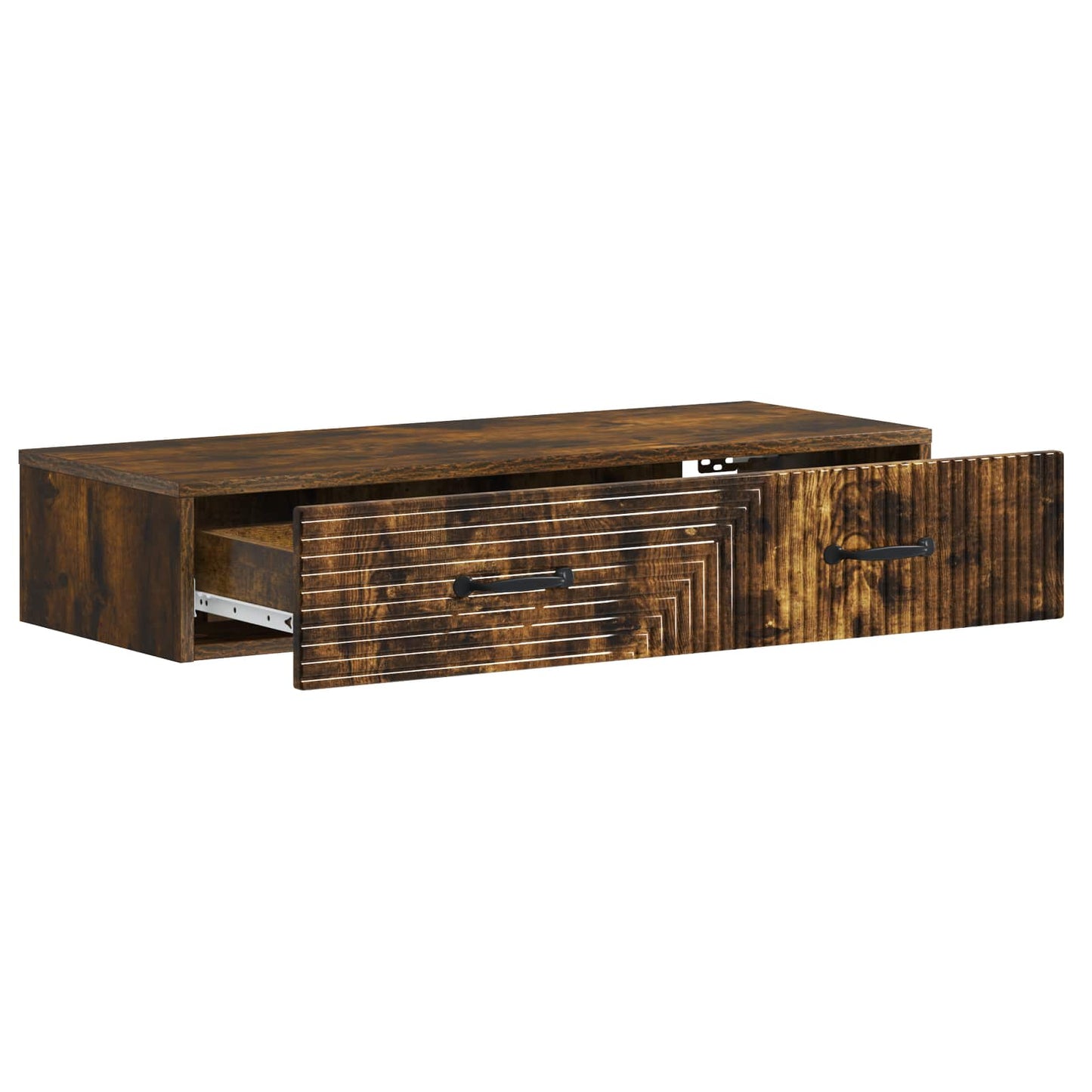 Væghængt Sideskab 87,5 x 34,5 x 17 cm Konstrueret træ Røget eg