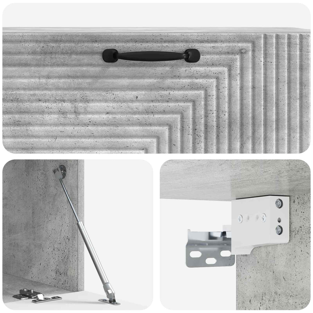Væghængt TV-skab Betongrå 98 x 41 x 30 cm Konstrueret træ