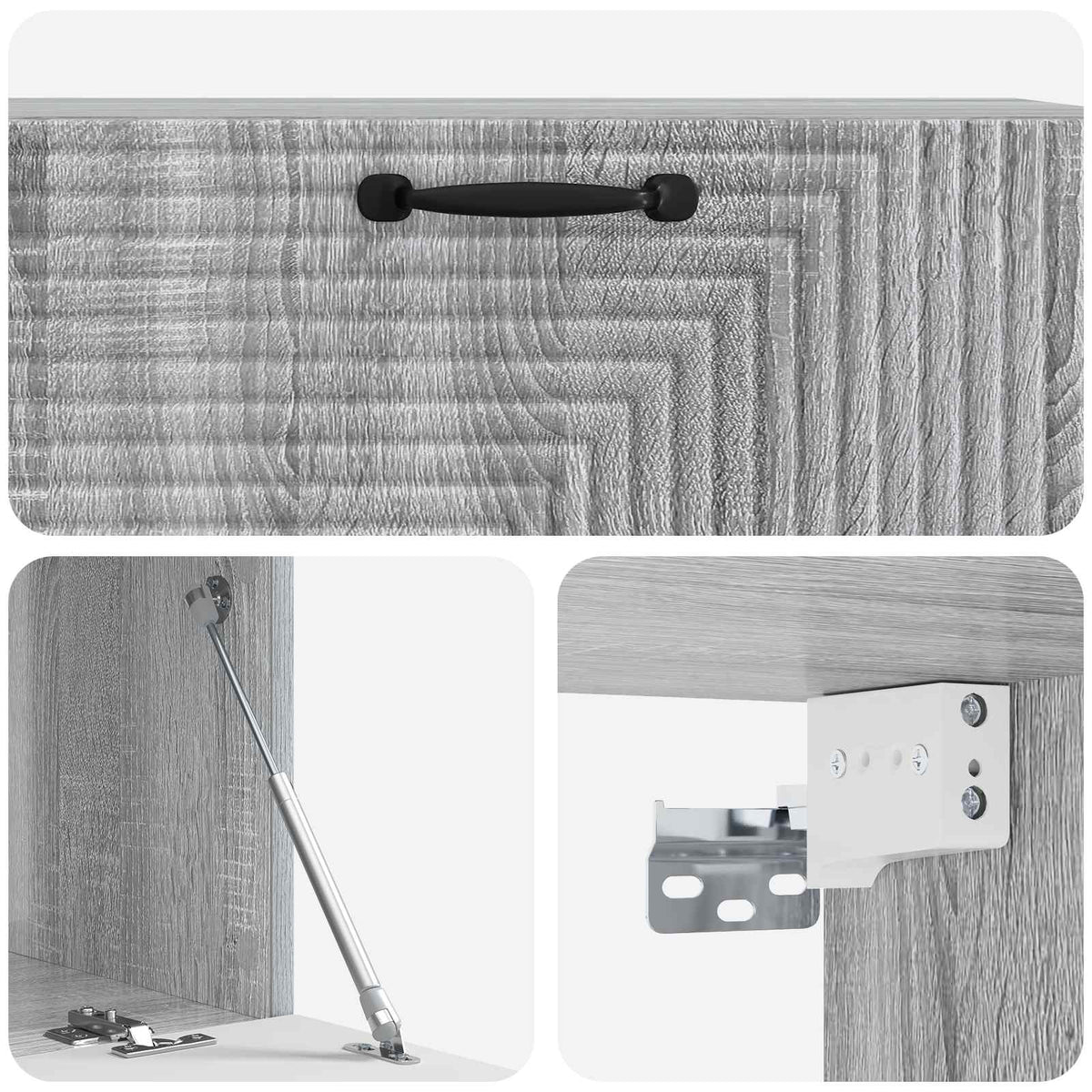 Væghængt TV-skab 98 x 41 x 30 cm Grå sonoma-eg Konstrueret træ