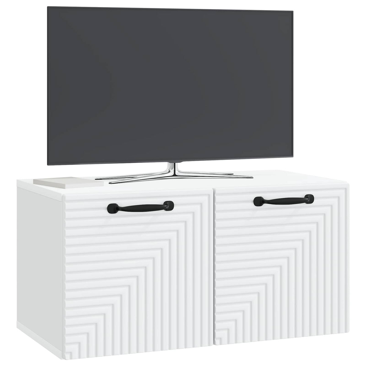 Væghængt TV-skab Hvid 59,5 x 31 x 30 cm Konstrueret træ