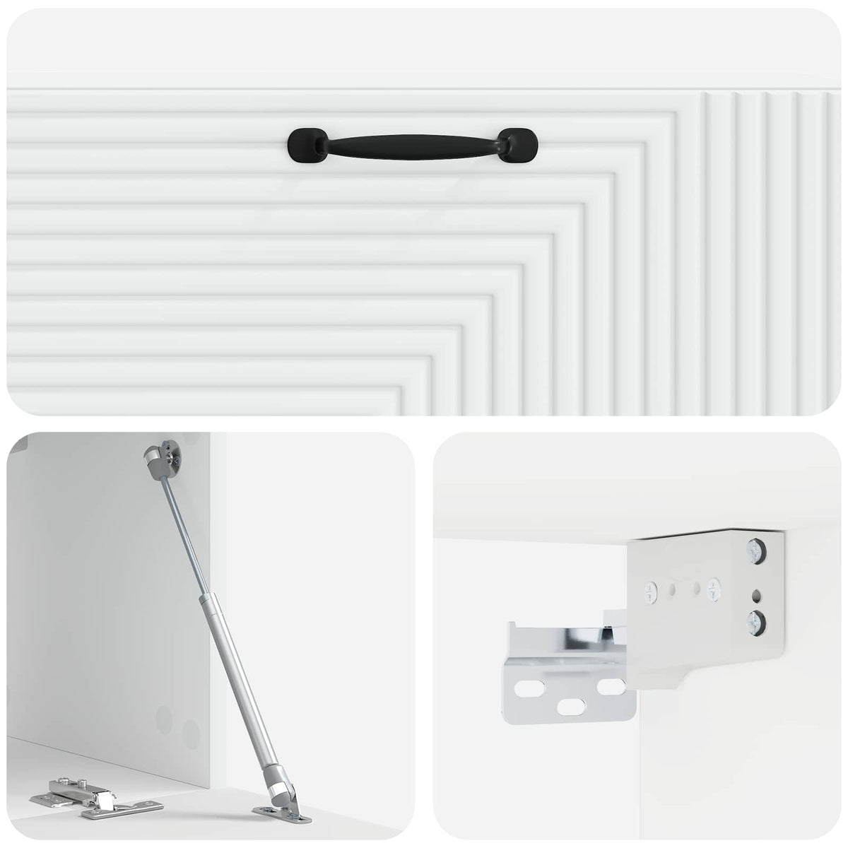 Væghængt TV-skab Hvid 98 x 31 x 30 cm Konstrueret træ