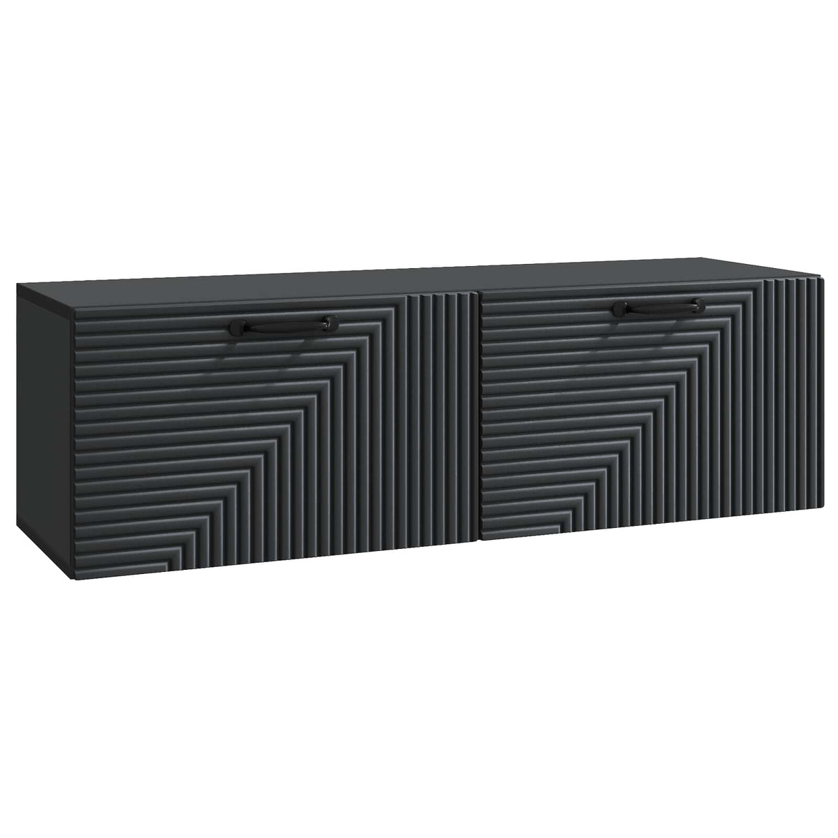Væghængt TV-skab Sort 98 x 31 x 30 cm Konstrueret træ