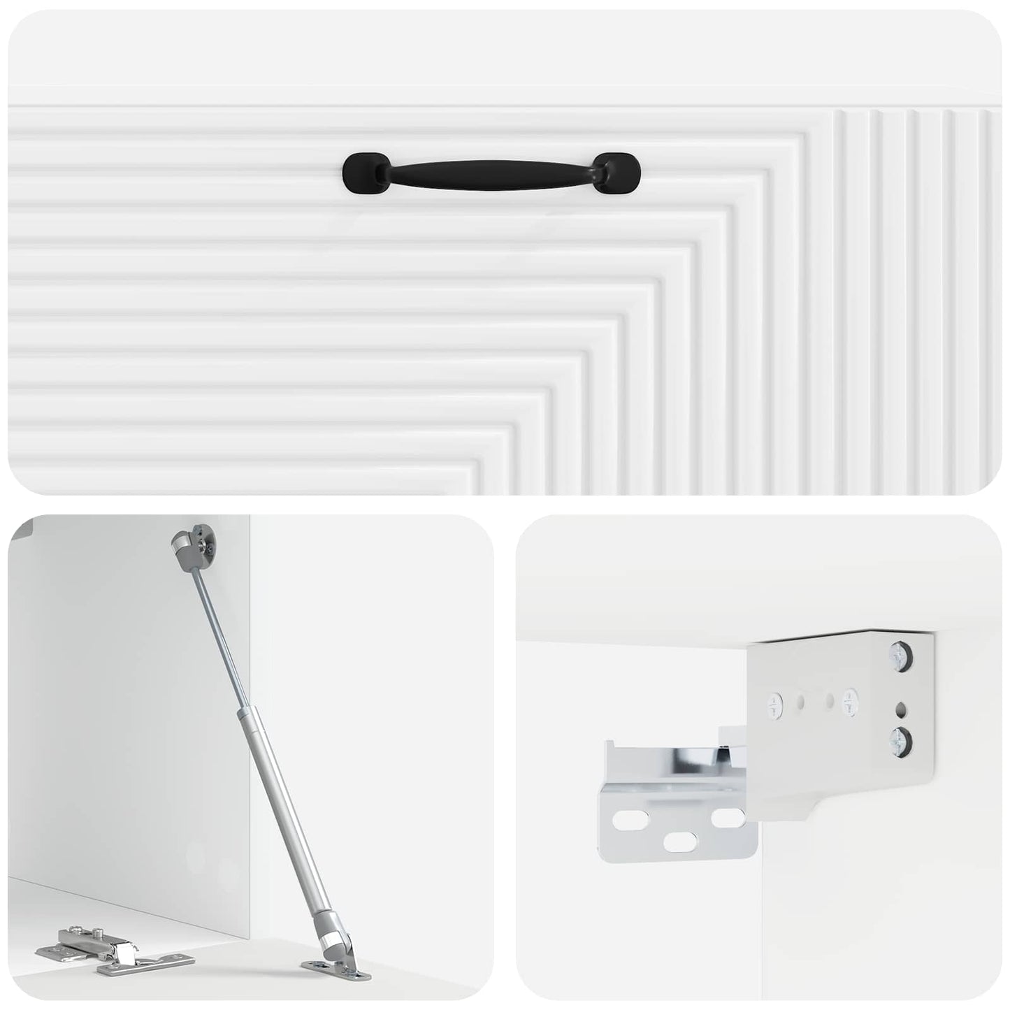 Væghængt TV-skab Hvid højglans 98 x 31 x 30 cm Konstrueret træ