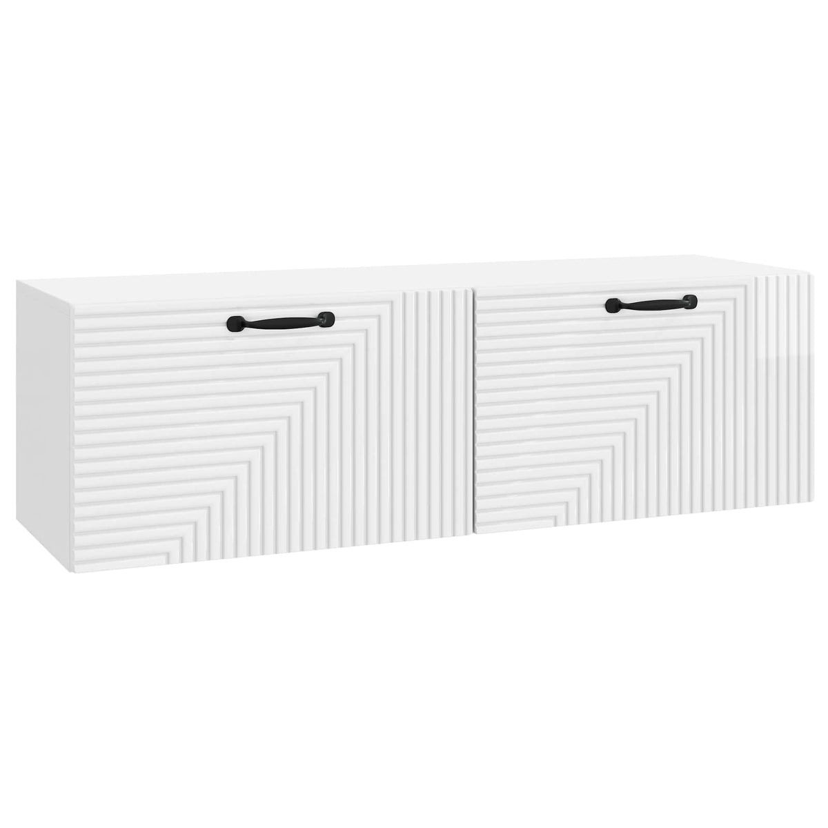 Væghængt TV-skab Hvid højglans 98 x 31 x 30 cm Konstrueret træ