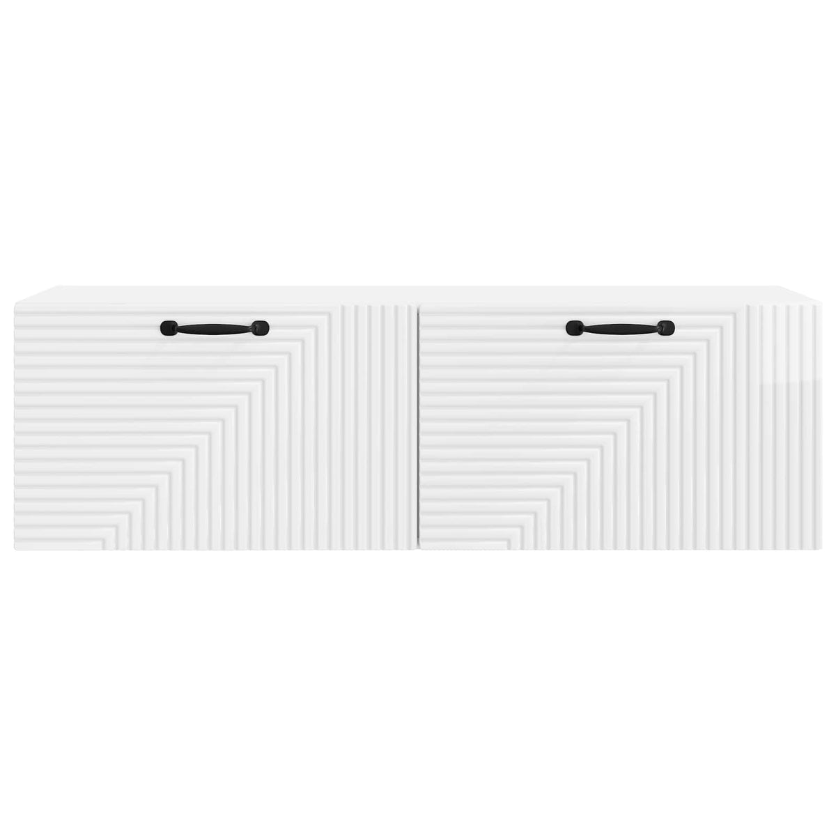 Væghængt TV-skab Hvid højglans 98 x 31 x 30 cm Konstrueret træ