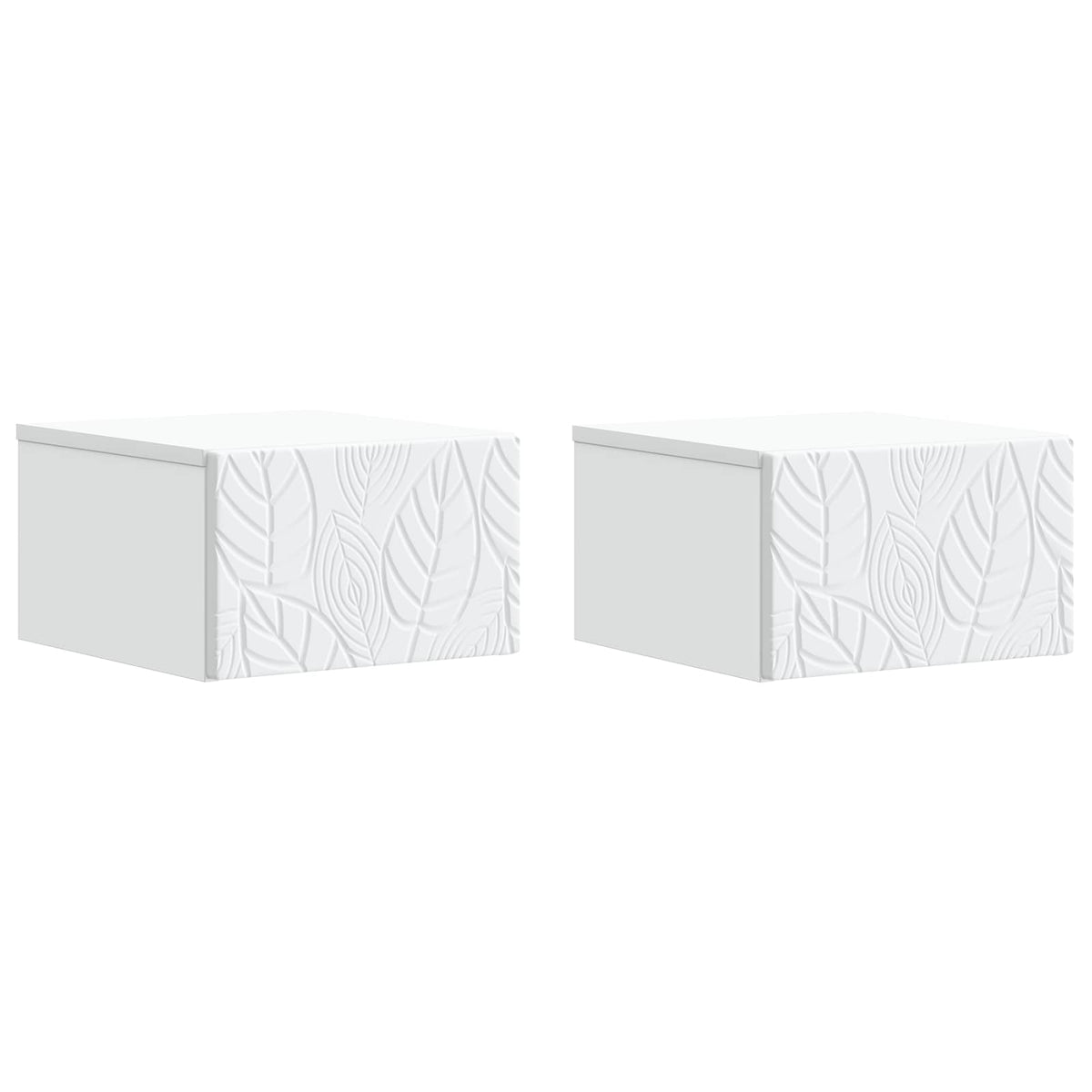 Væghængt Sideskab 2 stk. Hvid 34,5 x 33 x 20 cm Konstrueret træ