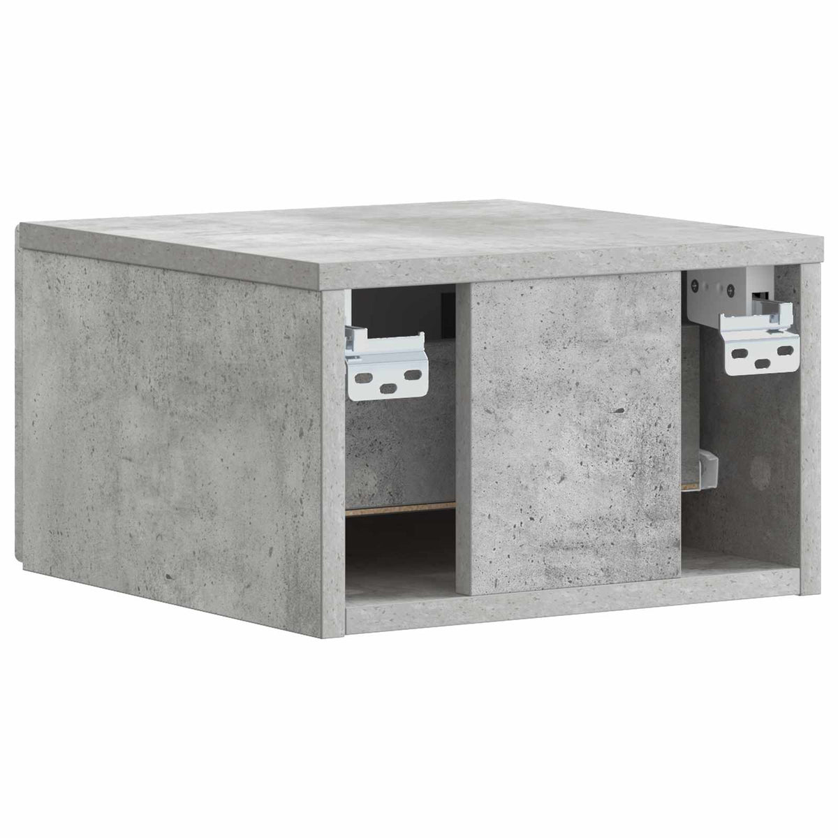 Væghængt Natbord Betongrå 49 x 34,5 x 20 cm Konstrueret træ