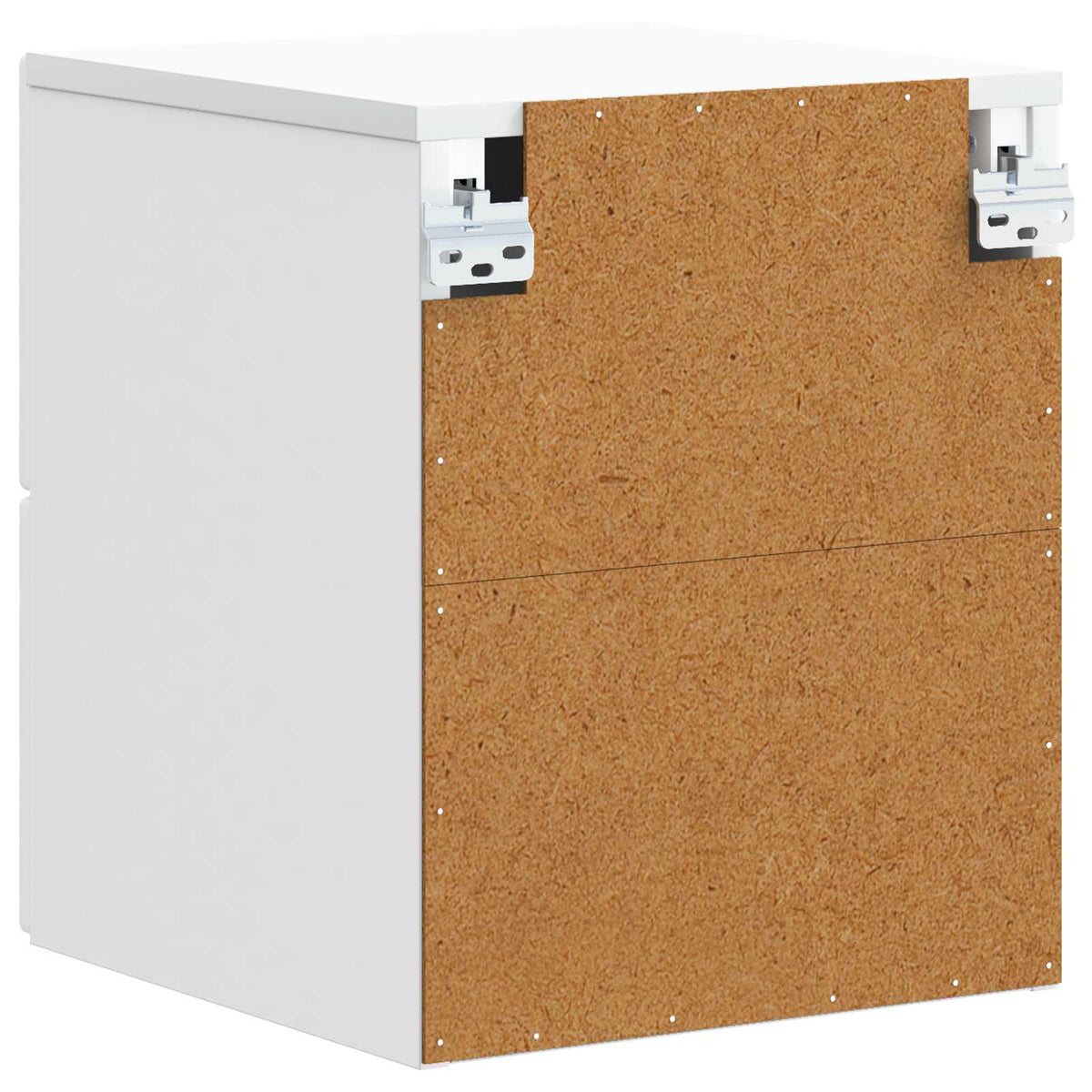 Væghængt Natbord 2 stk. Hvid 34,5 x 33 x 40 cm Konstrueret træ