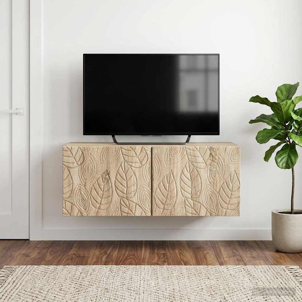Væghængt TV-skab 59,5 x 41 x 30 cm Sonoma-eg Konstrueret træ