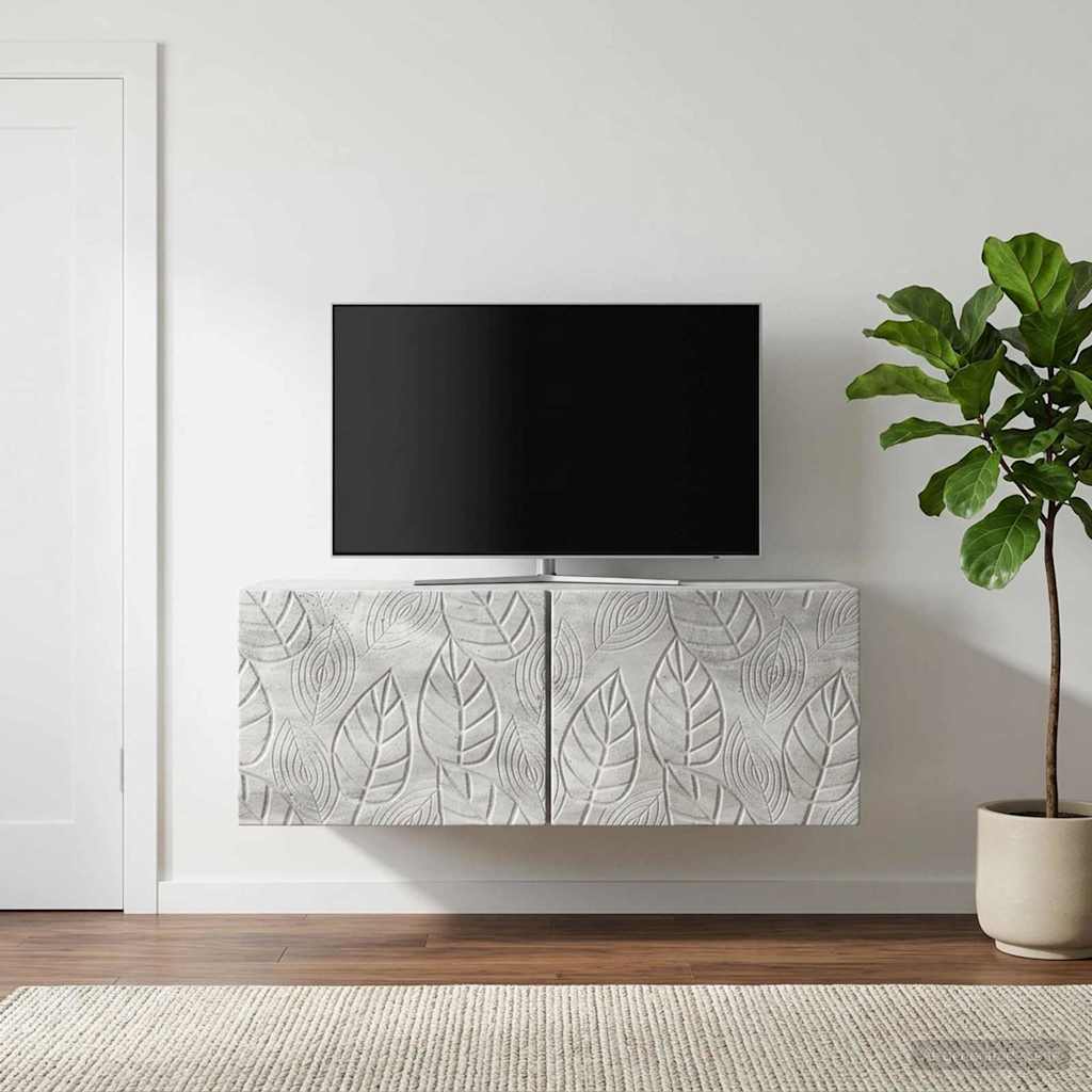 Væghængt TV-skab 59,5 x 41 x 30 cm Betongrå Konstrueret træ