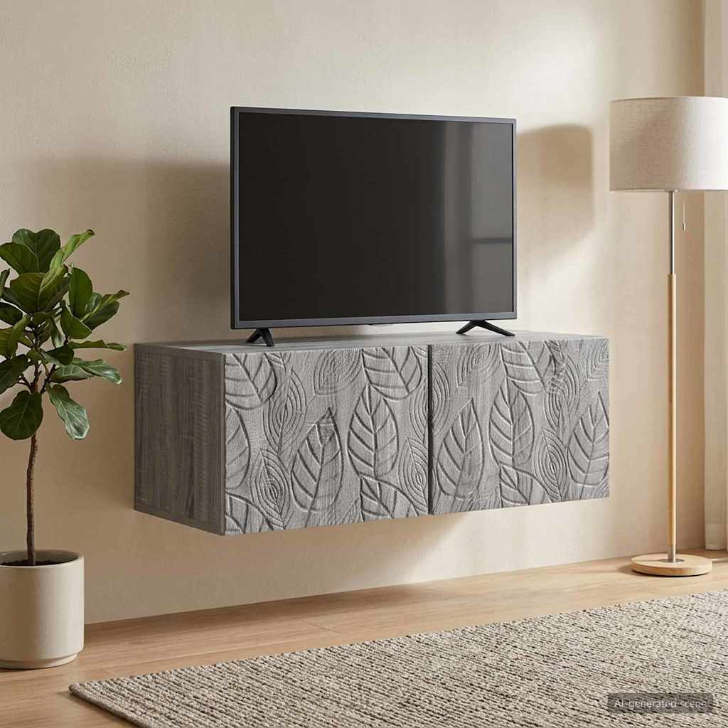 Væghængt TV-skab 59,5 x 41 x 30 cm Grå Sonoma Konstrueret træ