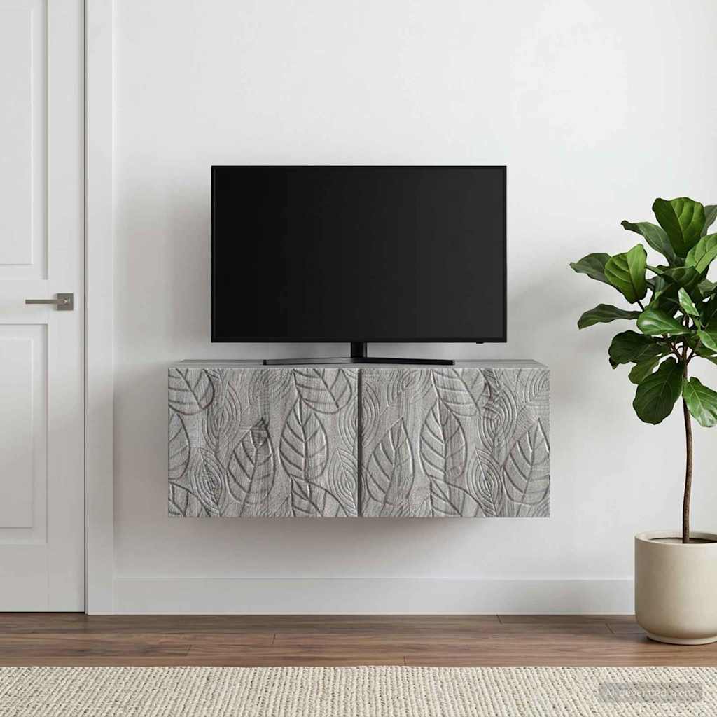 Væghængt TV-skab 59,5 x 41 x 30 cm Grå Sonoma Konstrueret træ