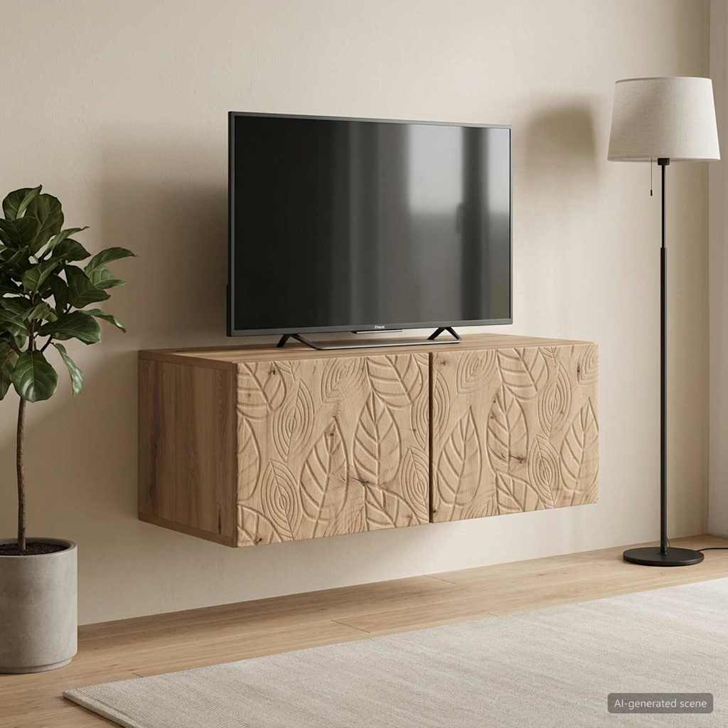 Væghængt TV-skab 59,5 x 41 x 30 cm Artisan-eg Konstrueret træ