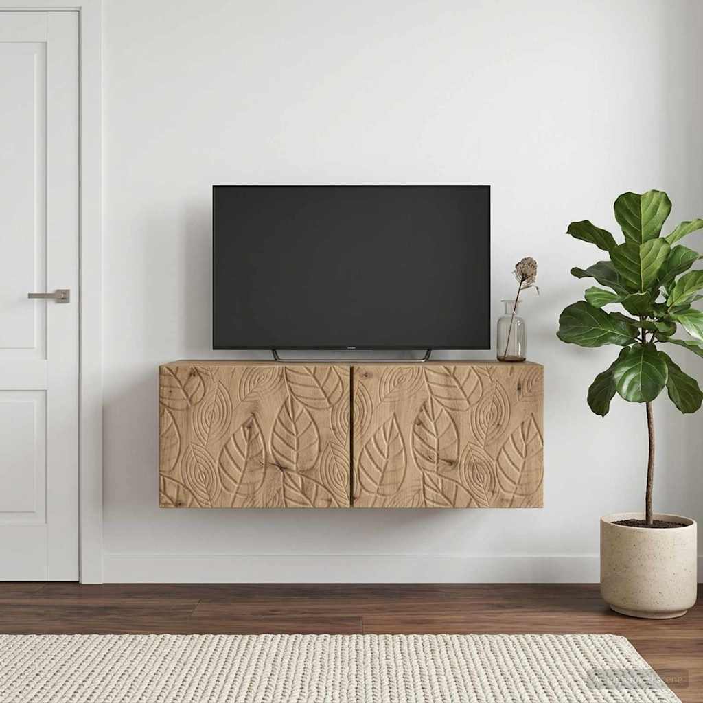 Væghængt TV-skab 59,5 x 41 x 30 cm Artisan-eg Konstrueret træ