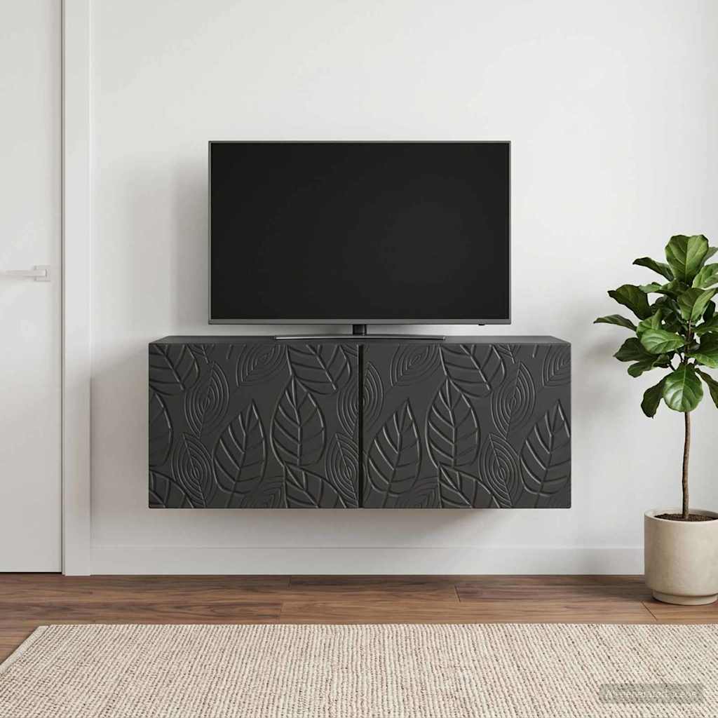 Væghængt TV-skab 78,5 x 41 x 30 cm Sort Konstrueret træ