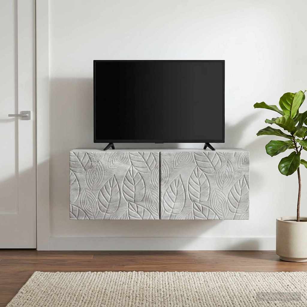 Væghængt TV-skab 78,5 x 41 x 30 cm Betongrå Konstrueret træ