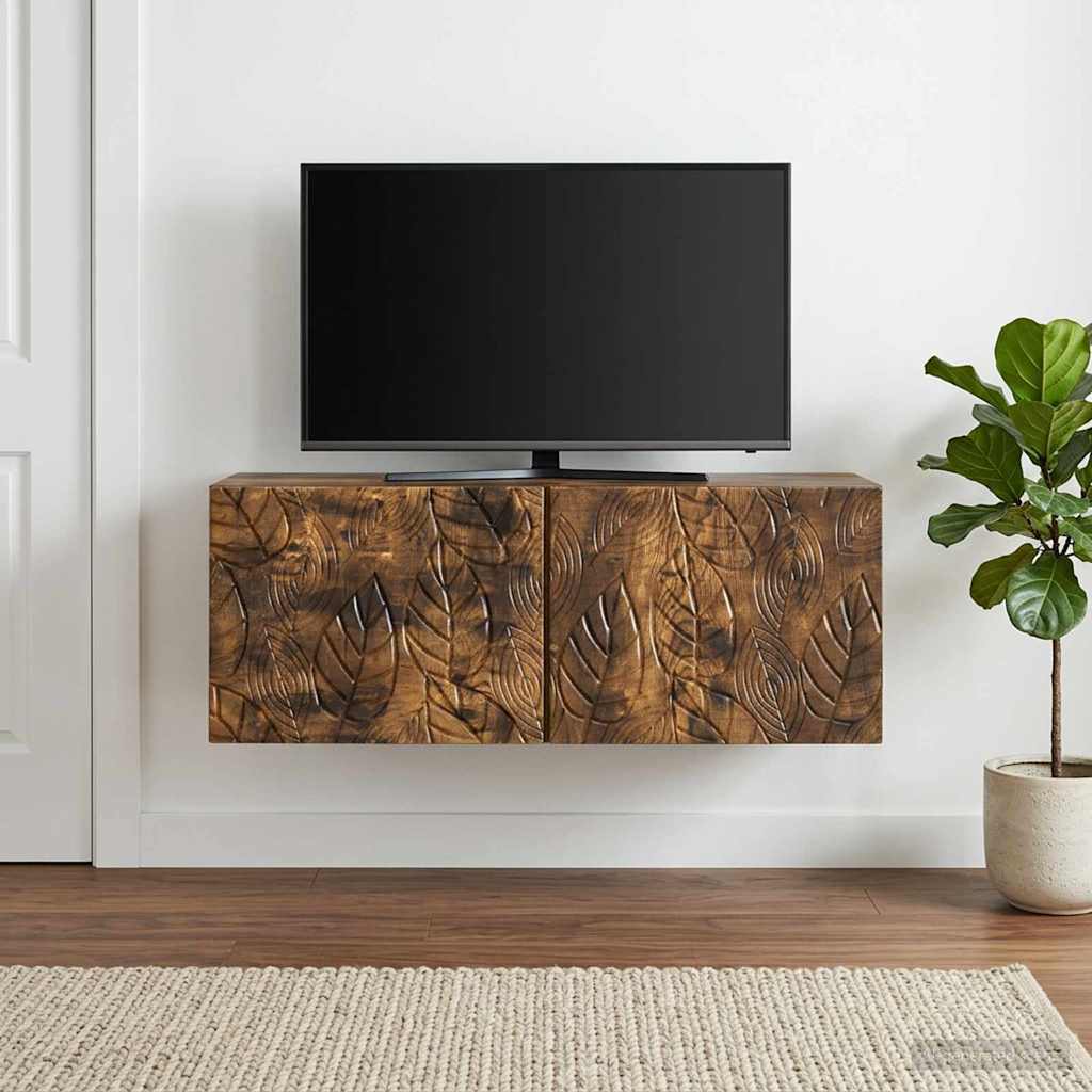 Væghængt TV-skab 78,5 x 41 x 30 cm Røget eg Konstrueret træ