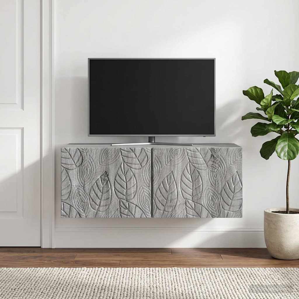 Væghængt TV-skab 78,5 x 41 x 30 cm Grå Sonoma Konstrueret træ