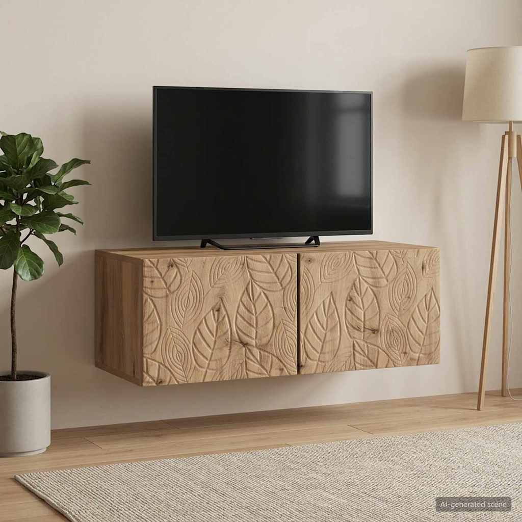 Væghængt TV-skab 78,5 x 41 x 30 cm Artisan-eg Konstrueret træ