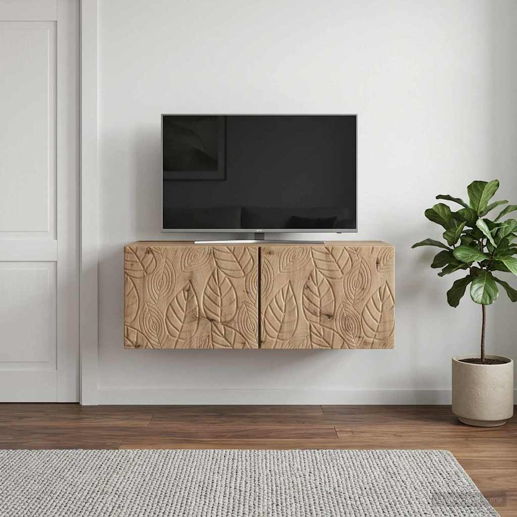 Væghængt TV-skab 78,5 x 41 x 30 cm Artisan-eg Konstrueret træ