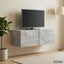 Væghængt TV-skab 98 x 41 x 30 cm Betongrå Konstrueret træ