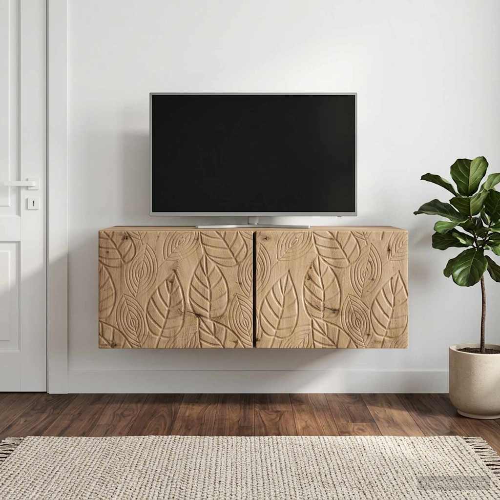 Væghængt TV-skab 98 x 41 x 30 cm Artisan-eg Konstrueret træ
