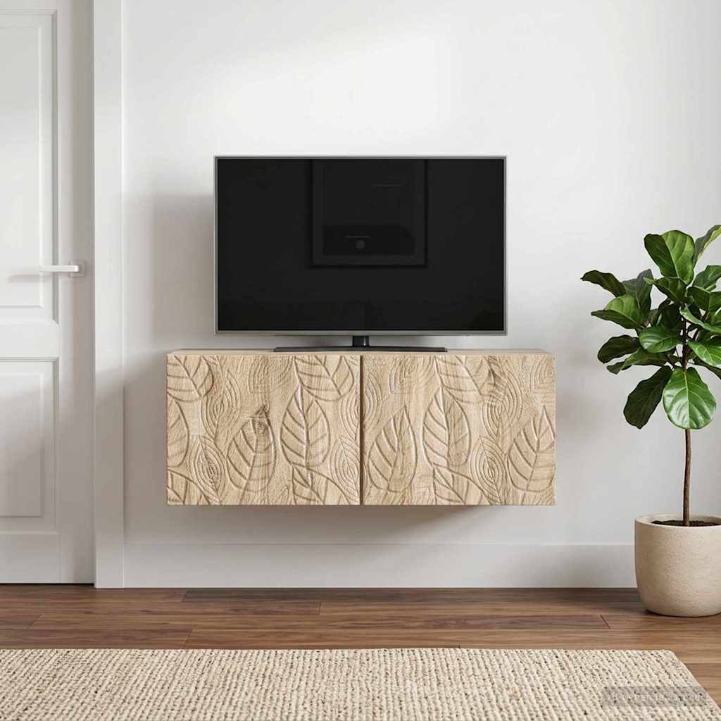 Væghængt TV-skab 59,5 x 31 cm Sonoma-eg Konstrueret træ