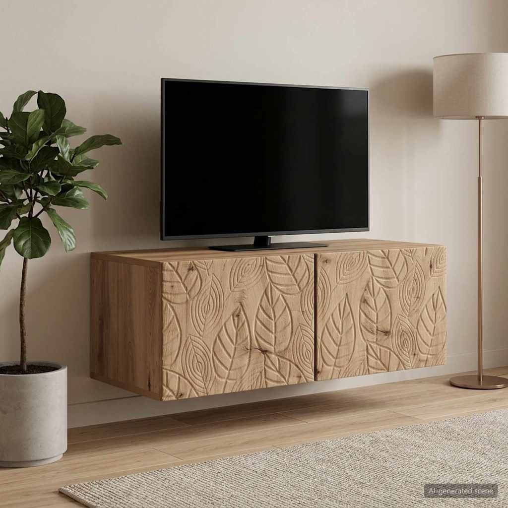 Væghængt TV-skab 59,5 x 31 cm Artisan-eg Konstrueret træ
