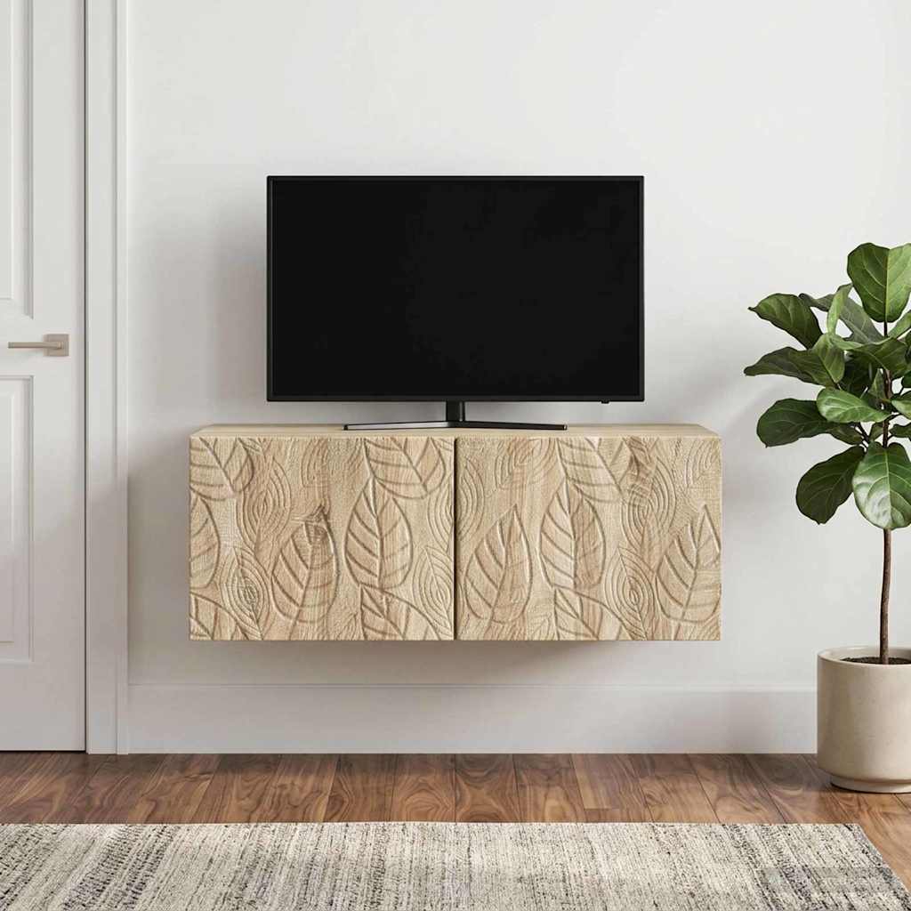 Væghængt TV-skab 78,5 x 31 cm Sonoma-eg Konstrueret træ