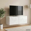 Væghængt TV-skab 78,5 x 31 cm Hvid højglans Konstrueret træ