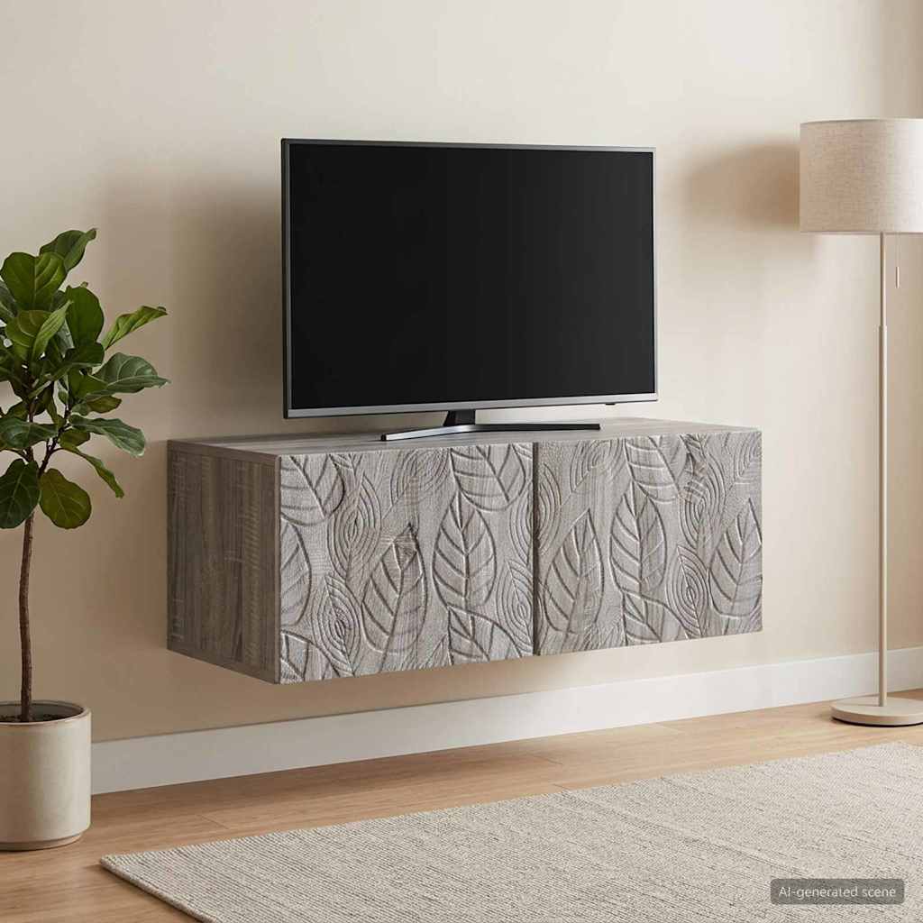Væghængt TV-skab 78,5 x 31 cm Grå Sonoma Konstrueret træ