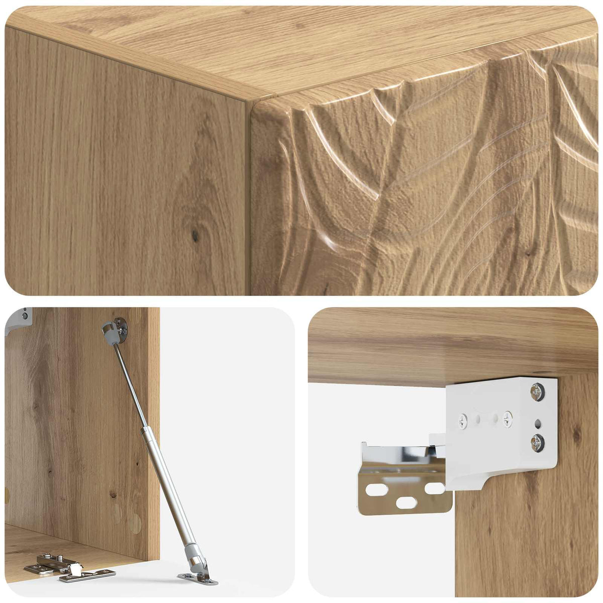 Væghængt TV-skab 78,5 x 31 cm Artisan-eg Konstrueret træ