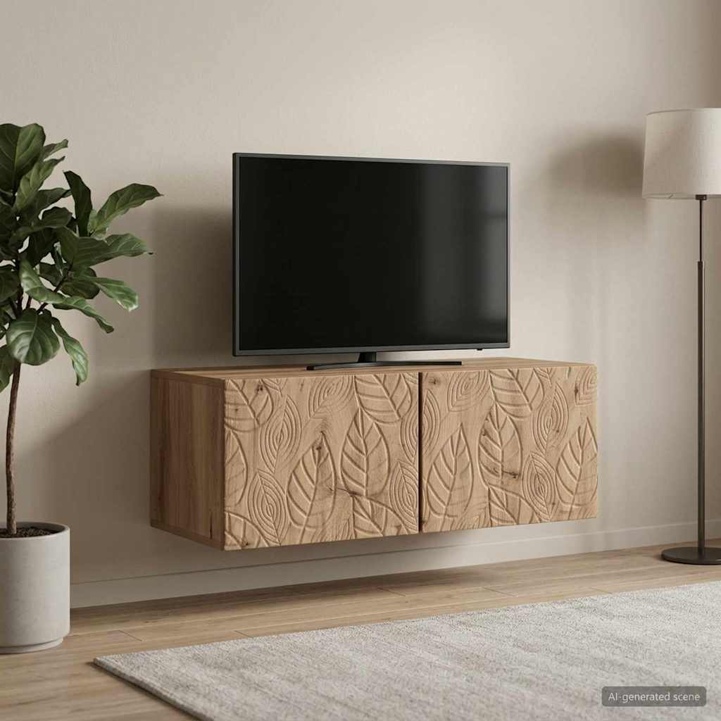 Væghængt TV-skab 78,5 x 31 cm Artisan-eg Konstrueret træ