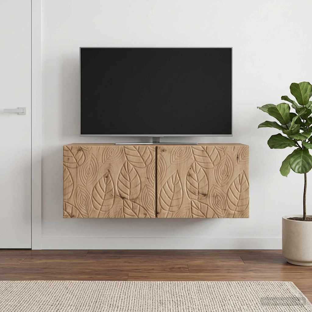 Væghængt TV-skab 78,5 x 31 cm Artisan-eg Konstrueret træ