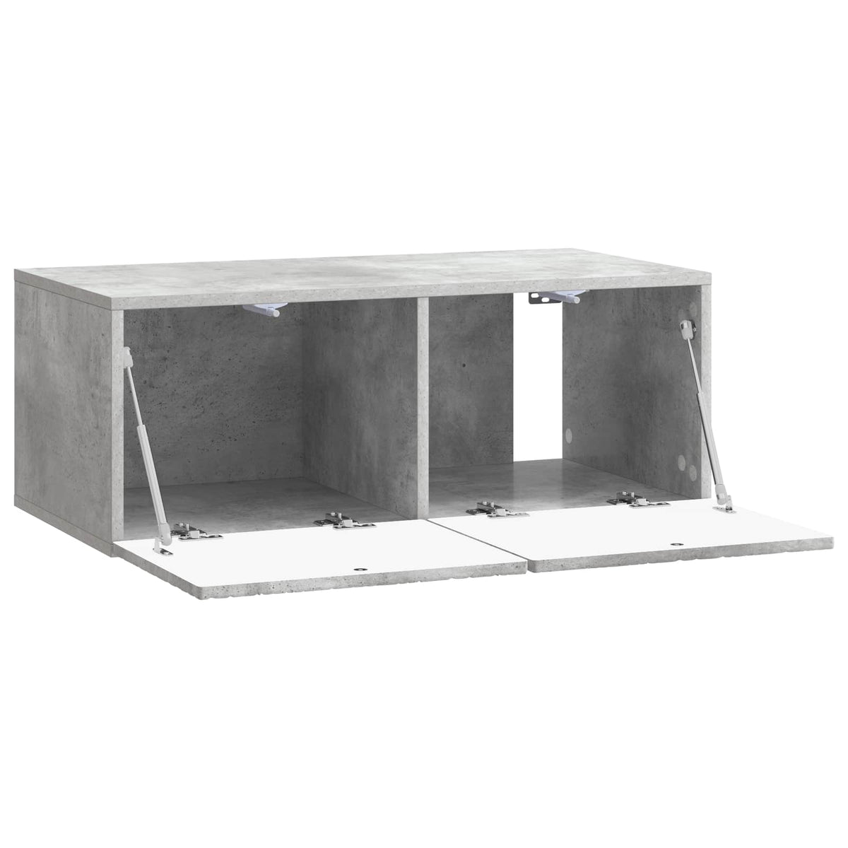 Væghængt TV-skab 98 x 31 cm Betongrå Konstrueret træ