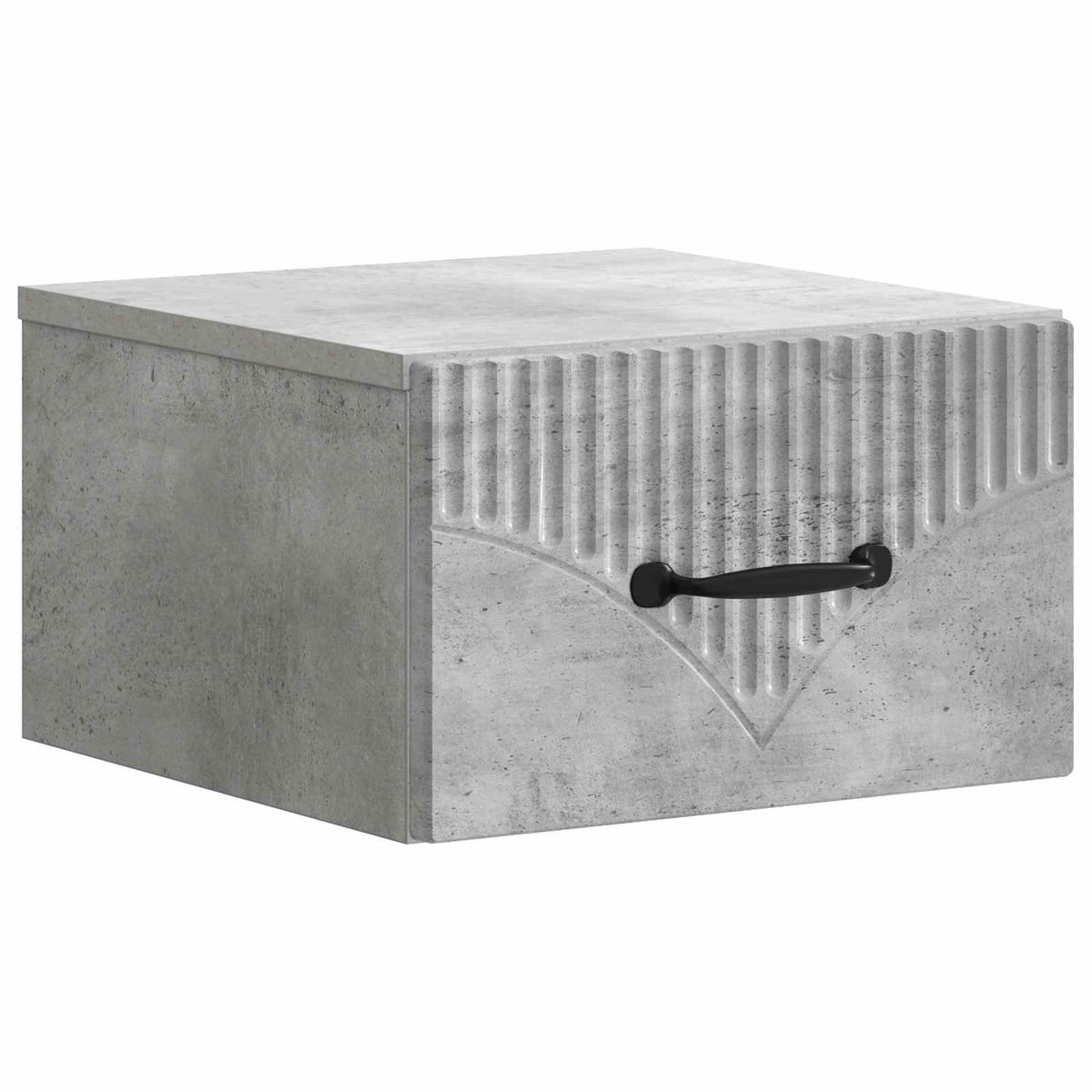 Væghængt Natbord Betongrå 34,5 x 33 x 20 cm Konstrueret træ