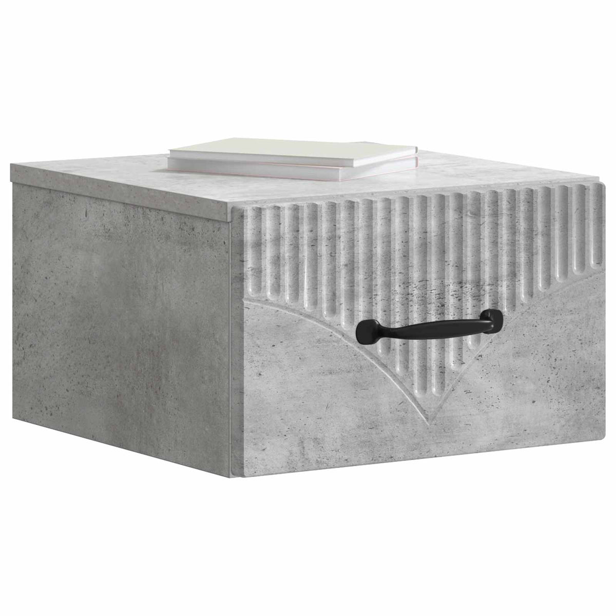 Væghængt Natbord 2 stk. Betongrå 34,5 x 33 x 20 cm
