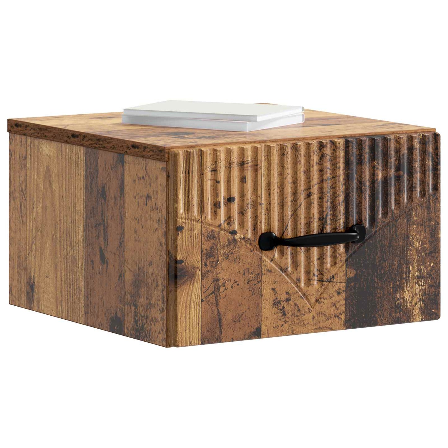 Væghængt Natbord Gammelt træ 34,5 x 33 x 20 cm Konstrueret træ