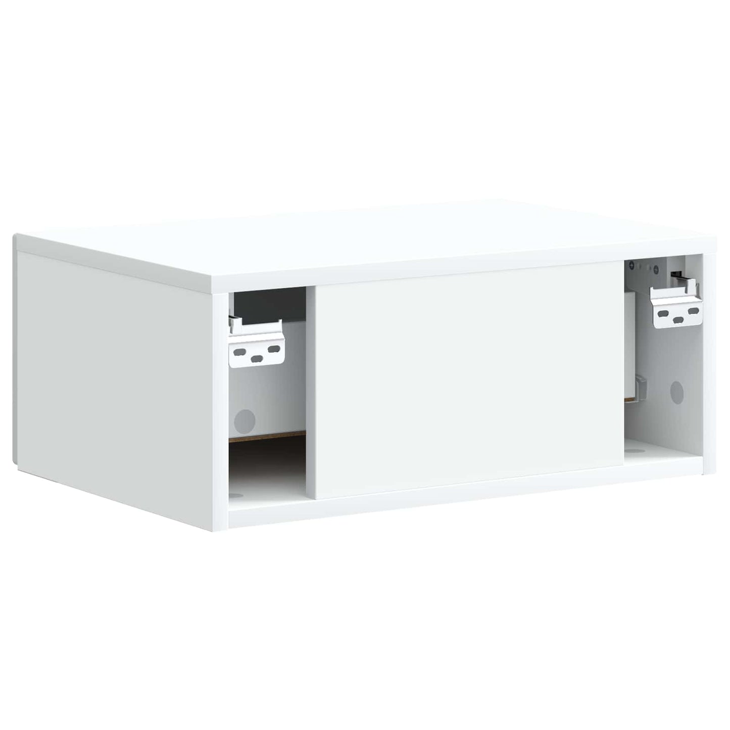 Væghængt Natbord 2 stk. Hvid 49 x 34,5 x 20 cm Konstrueret træ