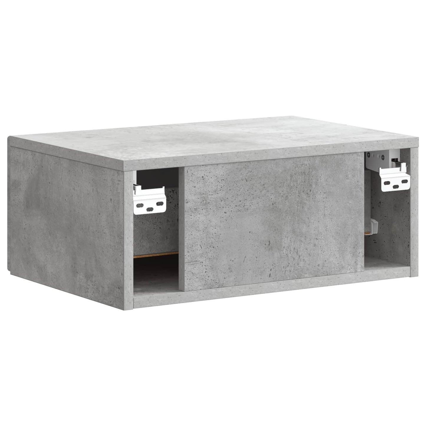 Væghængt Natbord 2 stk. Betongrå 49 x 34,5 x 20 cm