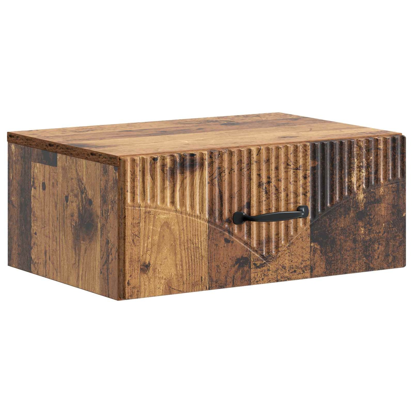 Væghængt Natbord Gammelt træ 49 x 34,5 x 20 cm Konstrueret træ