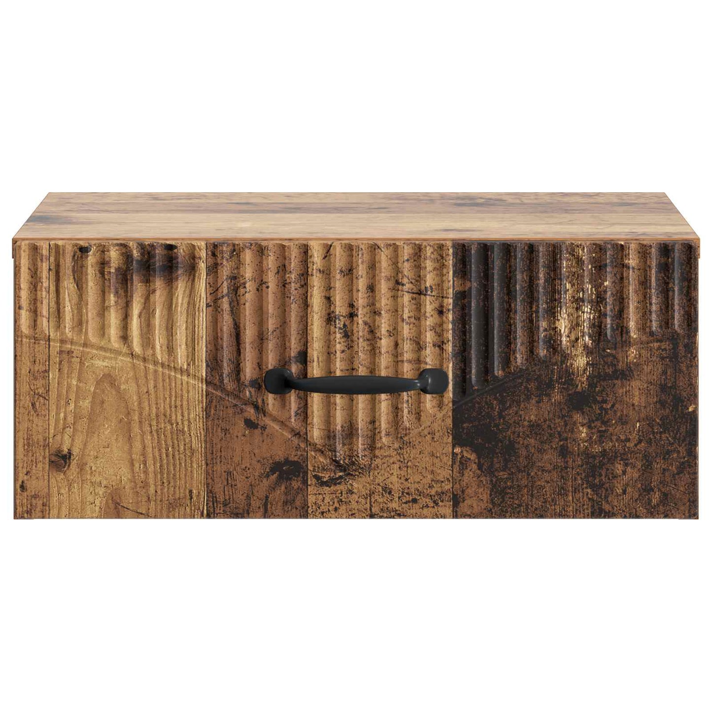 Væghængt Natbord Gammelt træ 49 x 34,5 x 20 cm Konstrueret træ