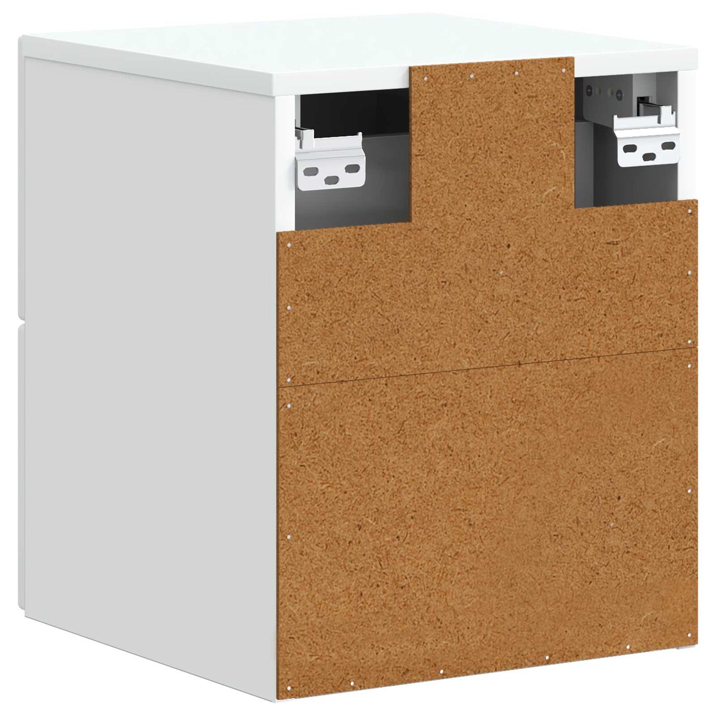 Væghængt Natbord 2 stk. Hvid 34,5 x 33 x 40 cm Konstrueret træ