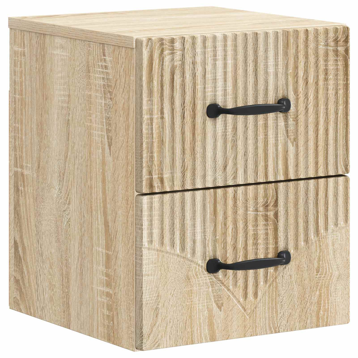 Væghængt Natbord Sonoma-eg 34,5 x 33 x 40 cm Konstrueret træ