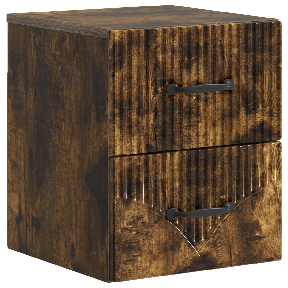 Væghængt Natbord Røget eg 34,5 x 33 x 40 cm Konstrueret træ