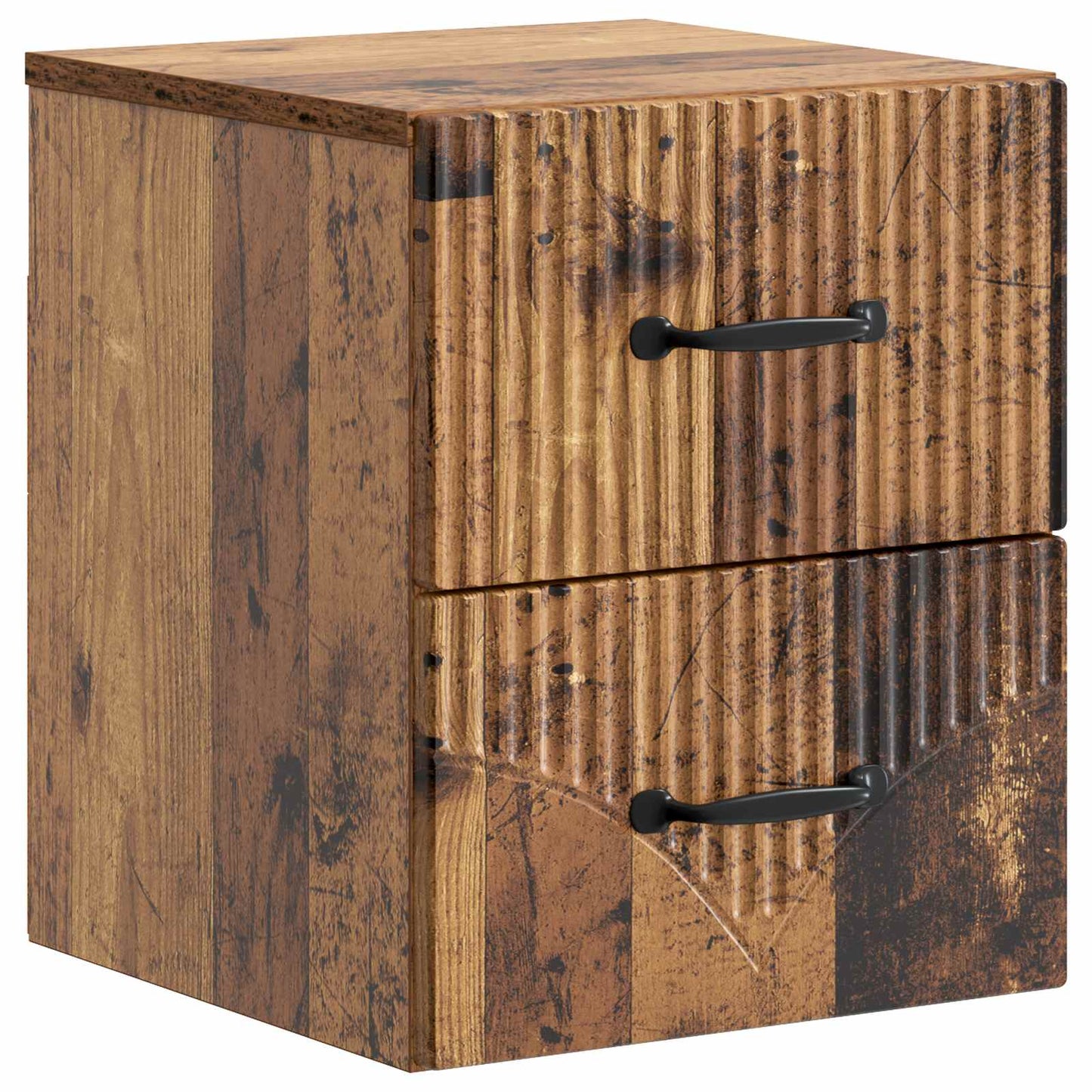 Væghængt Natbord Gammelt træ 34,5 x 33 x 40 cm Konstrueret træ