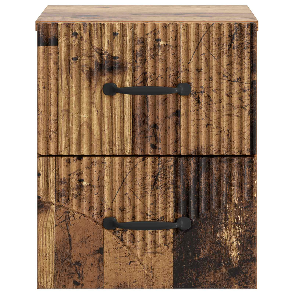 Væghængt Natbord 2 stk. Gammelt træ 34,5 x 33 x 40 cm