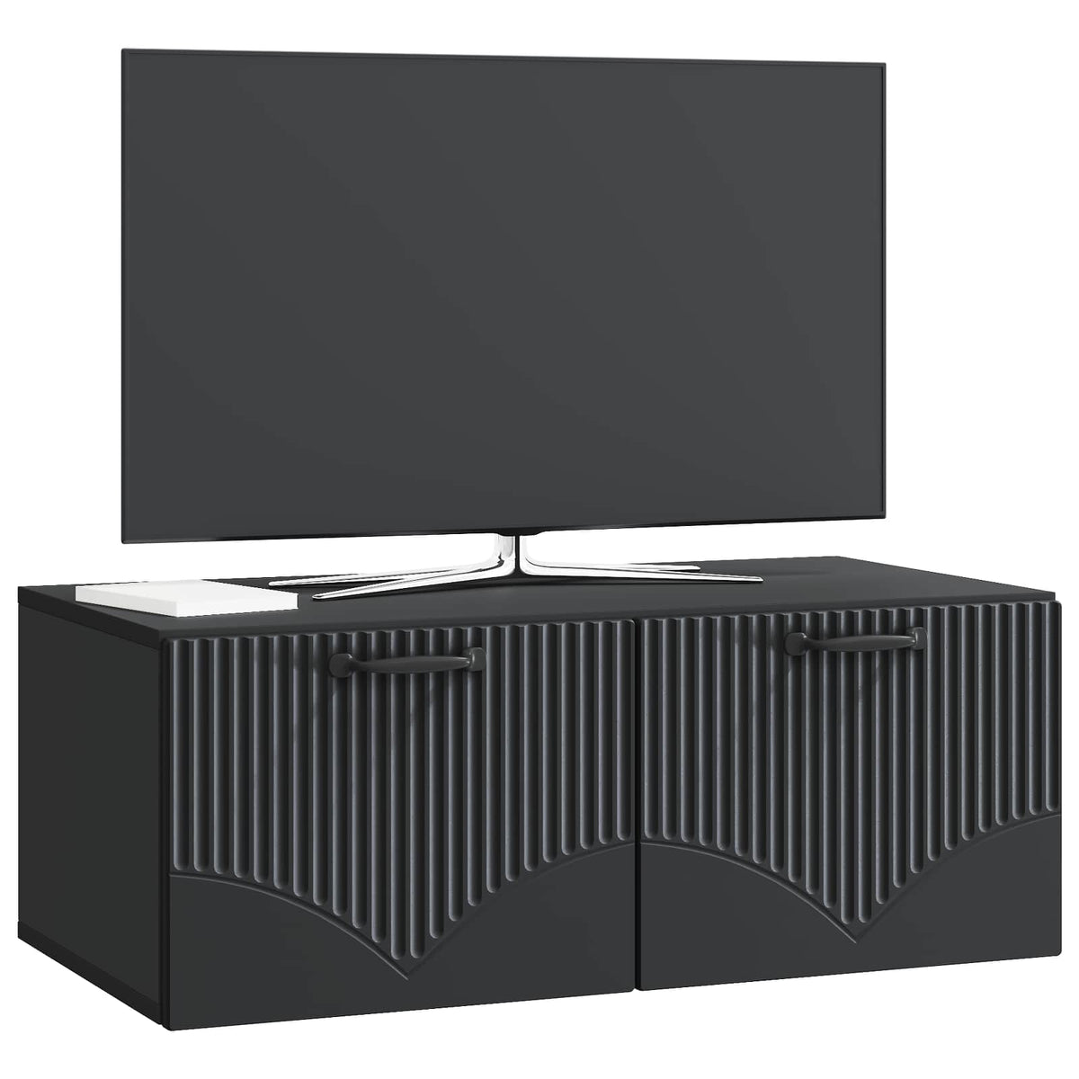 Væghængt TV-skab Sort 78,5 x 41 x 30 cm Konstrueret træ