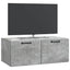 Væghængt TV-skab Betongrå 78,5 x 41 x 30 cm Konstrueret træ